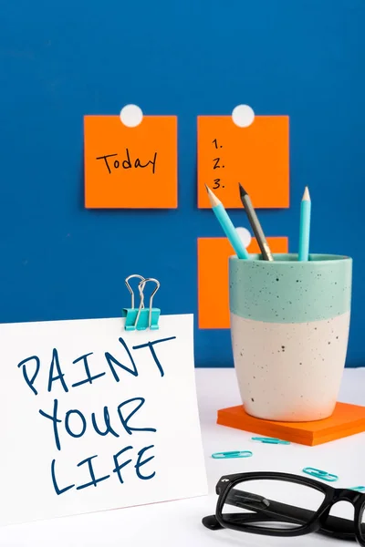 Conceptual Display Paint Your Life Internet Concept Make Your Days — Zdjęcie stockowe