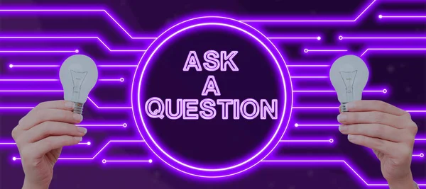 Ask Question Business Approach Look Expert Advice Solution 인터넷 데이터베이스 — 스톡 사진