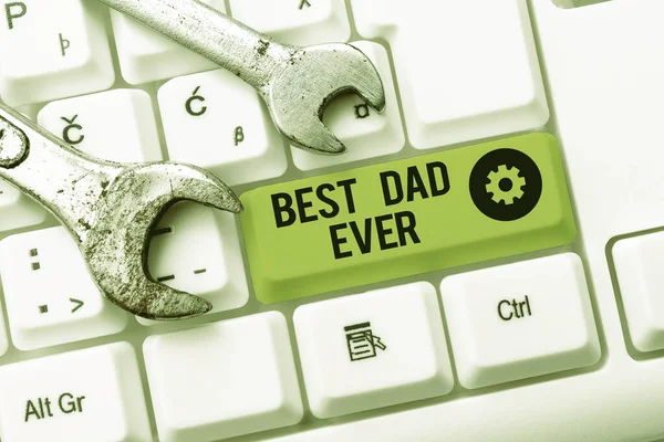 Tekst Pisma Najlepszy Tata Kiedykolwiek Biznes Pomysł Uznanie Dla Ojca — Zdjęcie stockowe