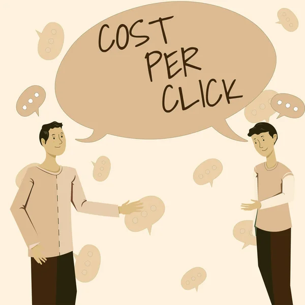 Scrittura Visualizzazione Del Testo Costo Click Business Concept Pagare Una — Foto Stock