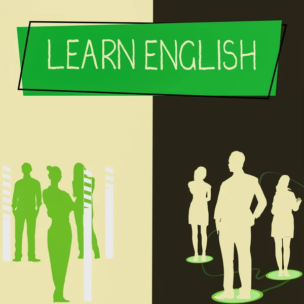 콘셉트 디스플레이 Learn English Business Idea Study Another Language Learn — 스톡 사진