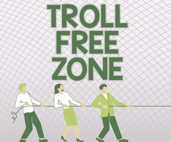 Tekst Met Inspiratie Troll Free Zone Concept Betekent Sociaal Netwerk — Stockfoto