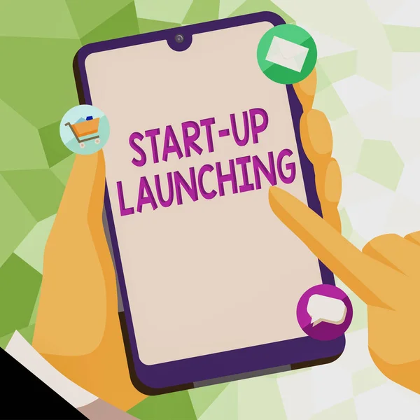 Conceptuele Weergave Start Lancering Business Concept Start Strategieën Van Een — Stockfoto