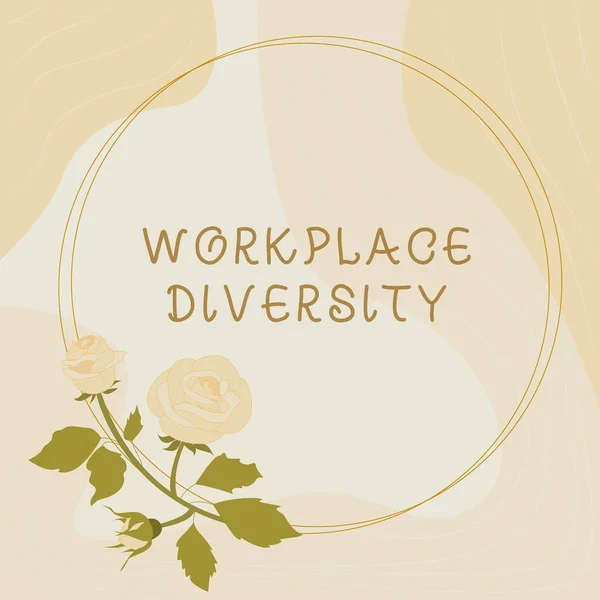 Sign displaying Workplace Diversity, Business concept Different race gender age sexual orientation of workers Colleagues Inserting Important Informations On Computer Screen.