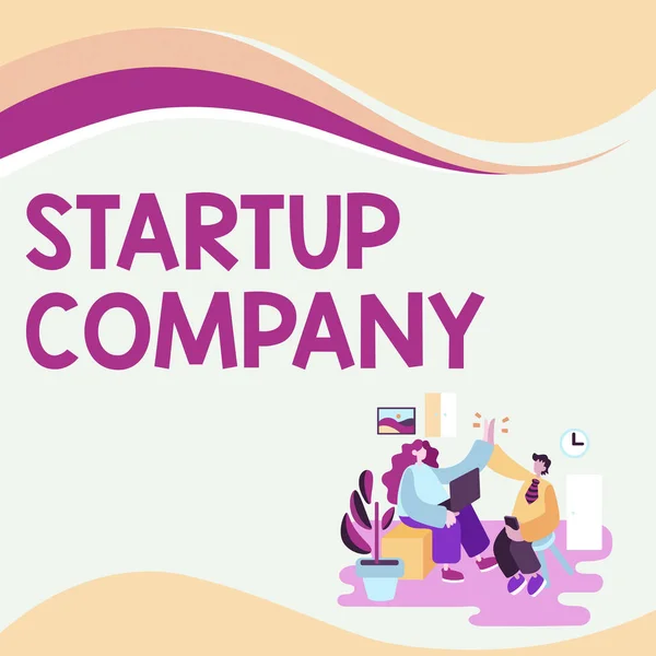 Tekst Met Inspiratie Startup Company Concept Betekent Nieuw Ontstaan Bedrijf — Stockfoto