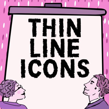 Cep telefonlarında kullanılan İnce Satır Simgeleri, İnternet Kavramsal Sembolleri ve Çerçeveli Yapraklar ve Çiçekler ve İçerideki Önemli Duyurular gibi diğer uygulamaları gösteren metin.