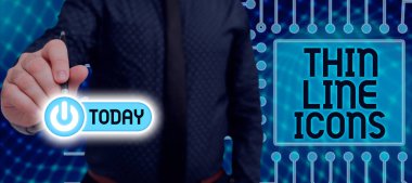 İnce Çizgi Simgeleri, Cep telefonlarında kullanılan iş vitrini sembolleri ve Fırtınada Boşluk Düşünce Baloncuğu gibi diğer uygulamaları gösteren bir ilham kaynağı.