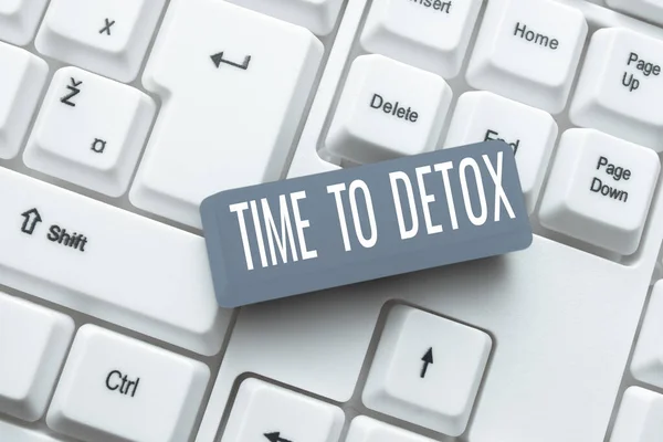 Didascalia Concettuale Tempo Detox Approccio Business Momento Dieta Salute Della — Foto Stock