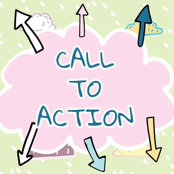 Sign displaying Call To Action, Word Written on Encourage Decision Move to advance Successful strategy Businesswoman Holding Letter And Envelope With Important Message.
