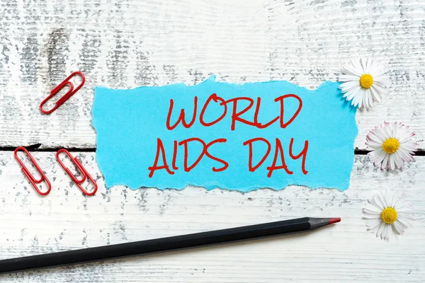 Концептуальный Дисплей World Aids Day Business Idea 1St December Dedicated — стоковое фото