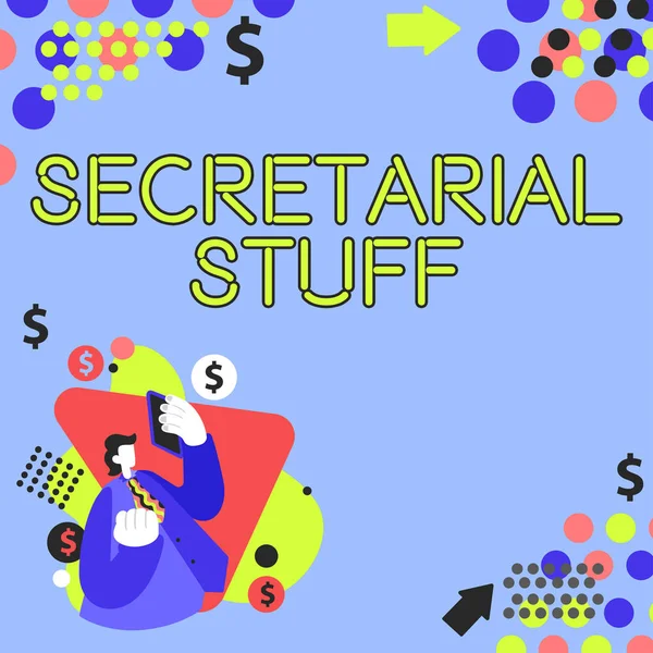 Conceptual Display Secretarial Stuffsecretary Belongings Things Owned Personal Assistant Concept — Stock Photo, Image