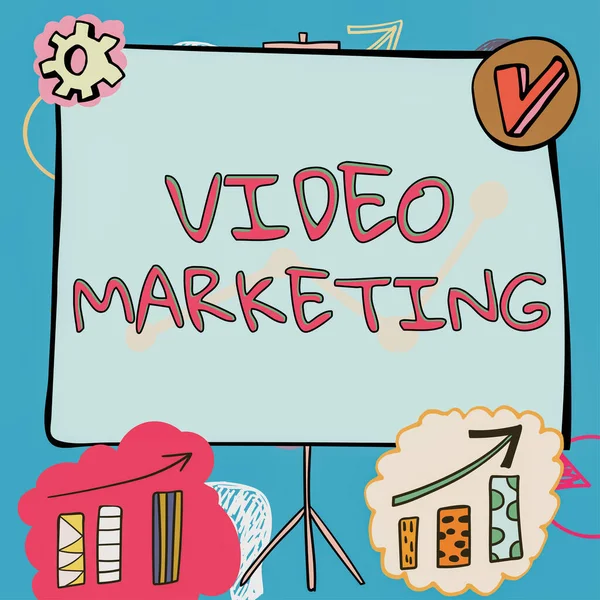 Segno Scrittura Mano Video Marketingcreare Brevi Video Argomenti Specifici Utilizzando — Foto Stock