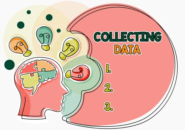 Testo Ispiratore Raccolta Dei Datiraccolta Misurazione Informazioni Variabili Interesse Concetto — Foto Stock