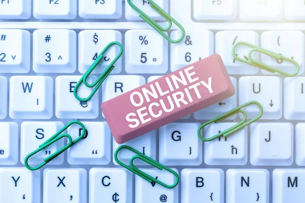 Inspiracja Pokazująca Podpis Zasady Bezpieczeństwa Online Celu Ochrony Przed Atakami — Zdjęcie stockowe