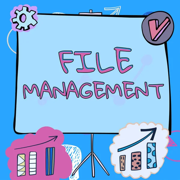Inspiráció Mutató Jel File Managementcomputer Program Amely Felhasználói Felület Kezelésére — Stock Fotó