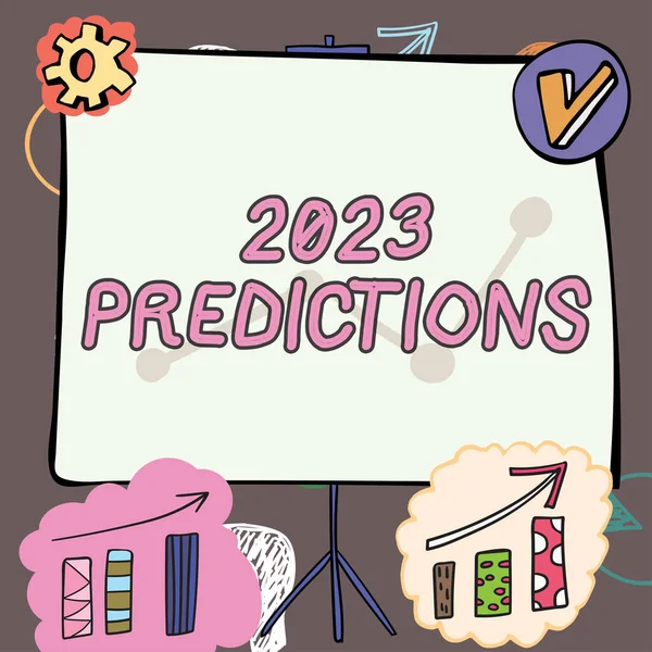 Exhibición Conceptual 2023 Predictionslist Cosas Que Usted Siente Que Suceder — Foto de Stock