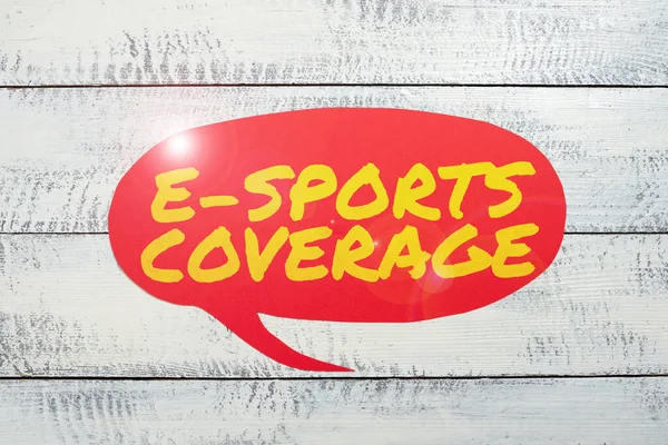 Szöveg Megjelenítése Sports Coveragereporting Live Latest Sports Competition Broadcasting Concept — Stock Fotó