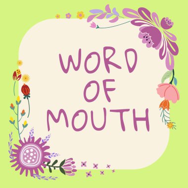 Metin yazma: Ağız Sözcüğü, İş Konsepti Bilgi Oral Yayılması Hikaye Anlatımı Viva Voice