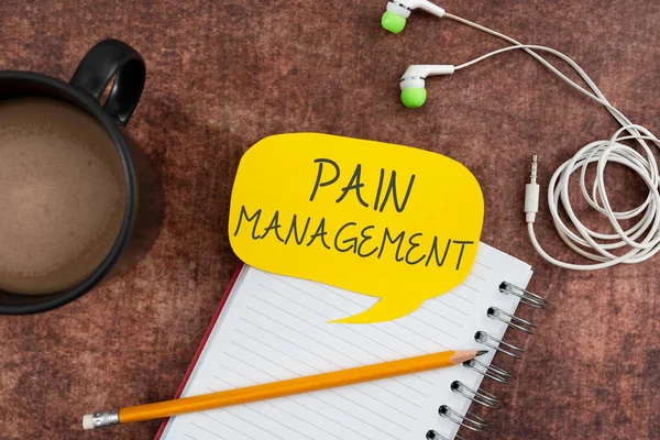 Text Sign Showing Pain Managementa Branch Medicine Employing Interdisciplinary Approach — Stock Photo, Image