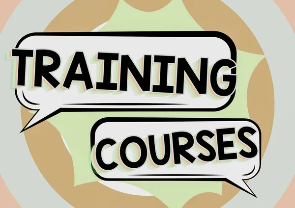 Inspiration Showing Sign Training Coursesis Series Lessons Lectures Teaching Skills — Stock Photo, Image