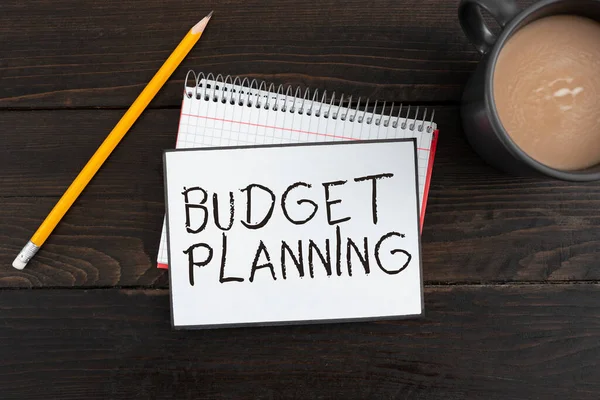 Inspiration Showing Sign Budget Planningthe Written Description Current Future Expenses — Stock Photo, Image