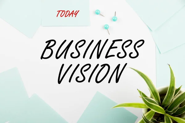 Sinal Escrita Mão Visão Negóciocrescer Seu Negócio Futuro Com Base — Fotografia de Stock