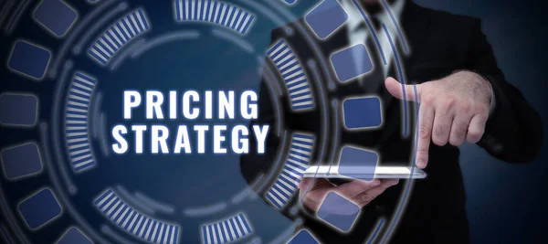 Señal Escritura Mano Pricing Strategyset Maximizar Rentabilidad Unidad Vendida Mercado —  Fotos de Stock