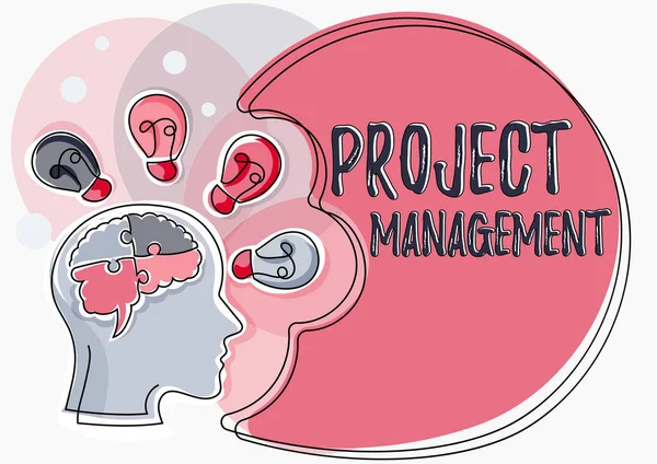 Segno Scrittura Mano Project Managementcompetenze Processo Applicativo Raggiungere Obiettivi Obiettivi — Foto Stock