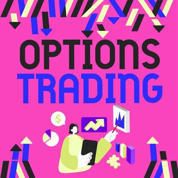 Text Der Inspiration Zeigt Options Tradingverschiedene Optionen Waren Oder Dienstleistungen — Stockfoto