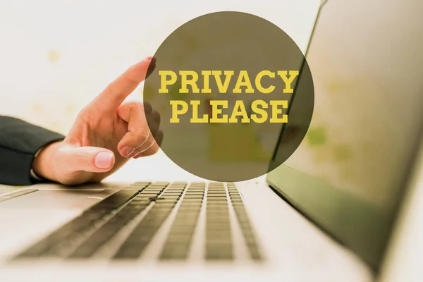 Sign Displaying Privacy Facilitare Qualcuno Rispettare Proprio Spazio Personale Lasciare — Foto Stock