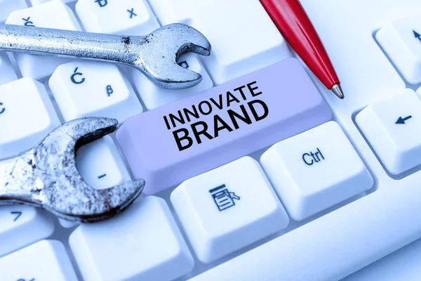 Ручний Письмовий Знак Innovate Brands Значущі Інноваційних Продуктів Послуг Тощо — стокове фото