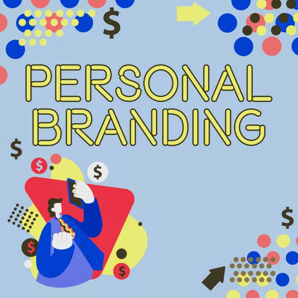 Escribir Mostrando Texto Personal Brandingmarketing Ellos Mismos Sus Carreras Como — Foto de Stock