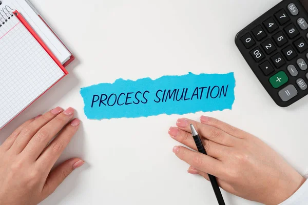 プロセスシミュレーション技術表現を提示するテキストキャプションシステムの研究 技術表現のための言葉は システムの研究を製造 — ストック写真