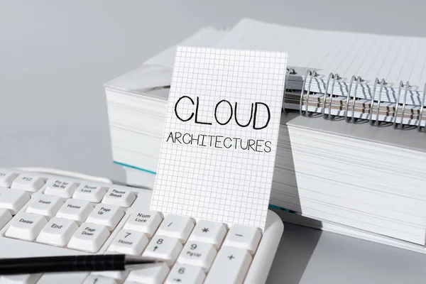 Text Zobrazující Inspiraci Cloud Architecturesvarious Engineered Databases Softwares Applications Word — Stock fotografie
