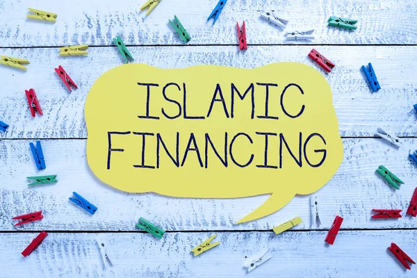 Konceptuell Bildtext Islamisk Finansieringbankverksamhet Och Investeringar Som Överensstämmer Med Sharia — Stockfoto