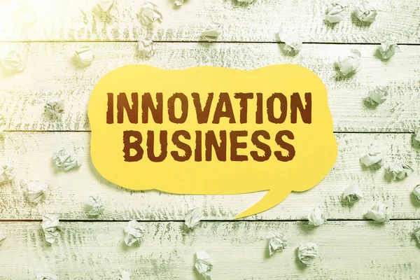 Conceptueel Bijschrift Innovatie Business Business Idee Introductie Van Nieuwe Ideeën — Stockfoto