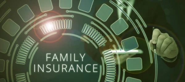 Sign Displaying Family Insurancepaying Partial Full Health Care Relatives Word — Stock Photo, Image