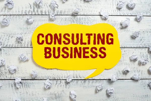 Signe Écriture Main Consulting Businessconsultancy Firm Experts Donnent Des Conseils — Photo