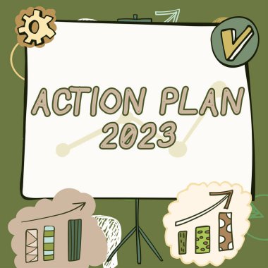 Gelecek yıl yapılacaklar listesi için Eylem Planı 2023 'ü imzalayın. Yapılacak işler listesi gelecek yıl yapılacakların sayısını içerir.