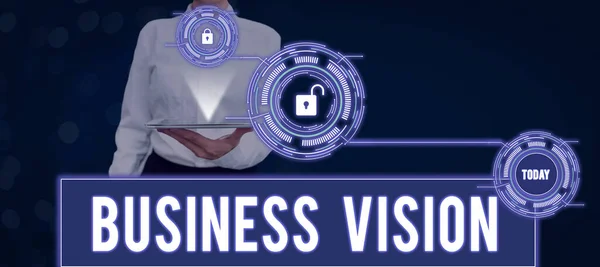 Podpis Koncepcyjny Business Visiongrow Swój Biznes Przyszłości Oparciu Swoje Cele — Zdjęcie stockowe