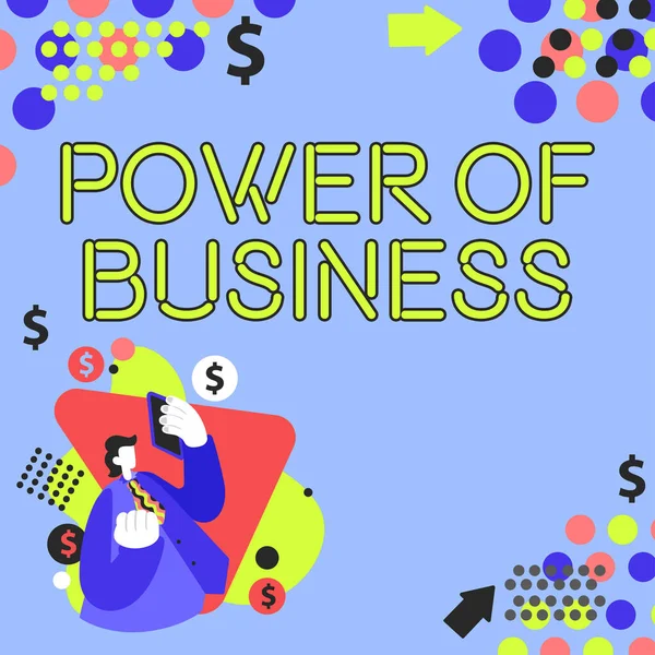 Text Caption Presenting Power Businessthe Ability Influence Peers Attaining Goals — Stock Photo, Image