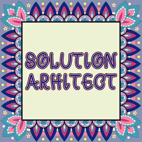 Handskrift Text Lösning Arhitectdesign Applikationer Eller Tjänster Inom Organisation Word — Stockfoto