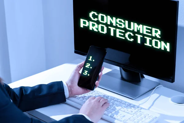 Текстовый Знак Показывающий Законы Защите Прав Потребителей Справедливая Торговля Обеспечения — стоковое фото