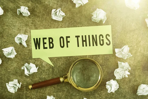 Вдохновение Показ Знака Web Things Бизнес Подход Интернет Технологии Онлайн — стоковое фото