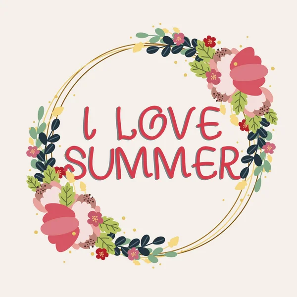 Ispirazione Mostrando Segno Love Summer Foto Concettuale Affetto Stagione Calda — Foto Stock