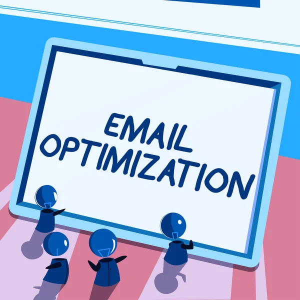 Εννοιολογική Απεικόνιση Email Optimizationμεγιστοποιήστε Την Αποτελεσματικότητα Της Εκστρατείας Μάρκετινγκ Επιχειρηματική — Φωτογραφία Αρχείου