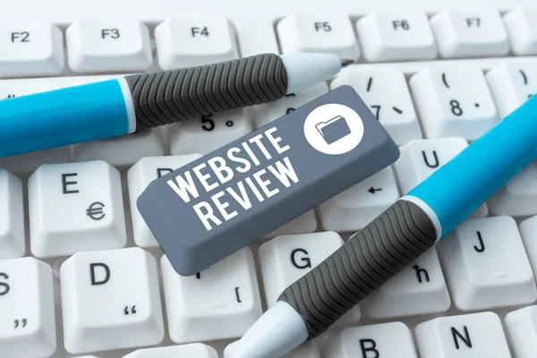 Text Sign Showing Website Reviewreviews Can Posted Businesses Services Business — Stock Photo, Image