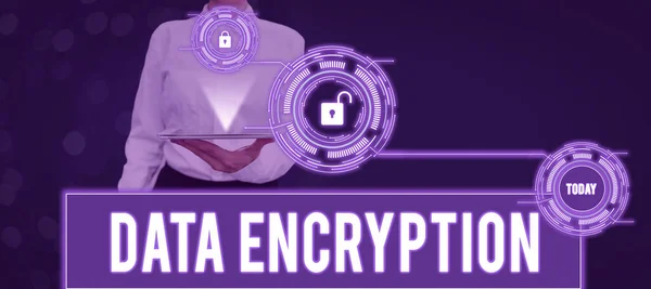 Λεζάντα Κειμένου Που Παρουσιάζει Encryptionsymbetric Key Αλγόριθμο Για Την Κρυπτογράφηση — Φωτογραφία Αρχείου