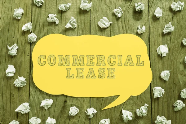 Text Caption Presenting Commercial Leaserefers Buildings Land Intended Generate Profit — Stock Photo, Image