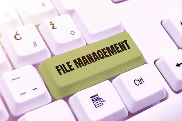 Εννοιολογική Λεζάντα File Managementcomputer Πρόγραμμα Που Παρέχει Διεπαφή Χρήστη Για — Φωτογραφία Αρχείου